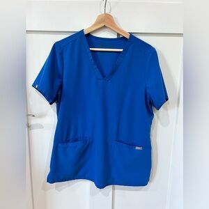 Figs Casma Royal Blue scrub top size medium